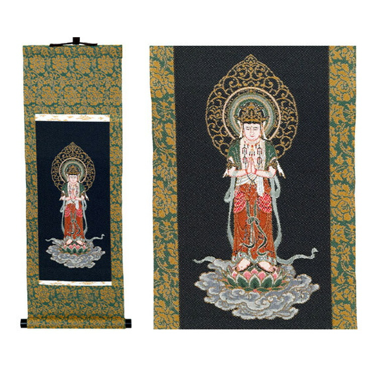 楽天市場】【絵画織 ミニ掛け軸】守り本尊 勢至菩薩 午【送料無料