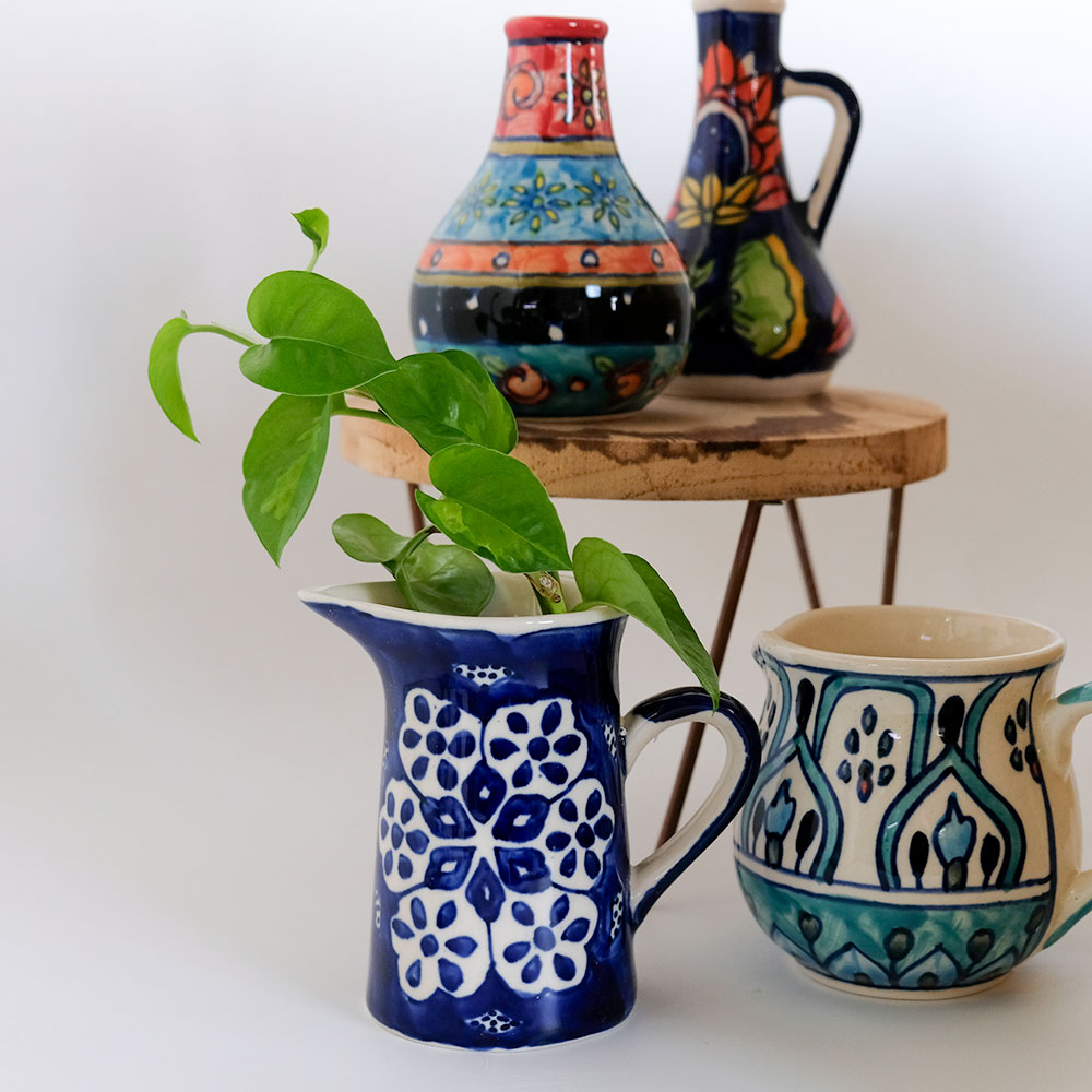 楽天市場】花瓶 おしゃれ インド製 ハンドメイド アート 陶器 | Freaks