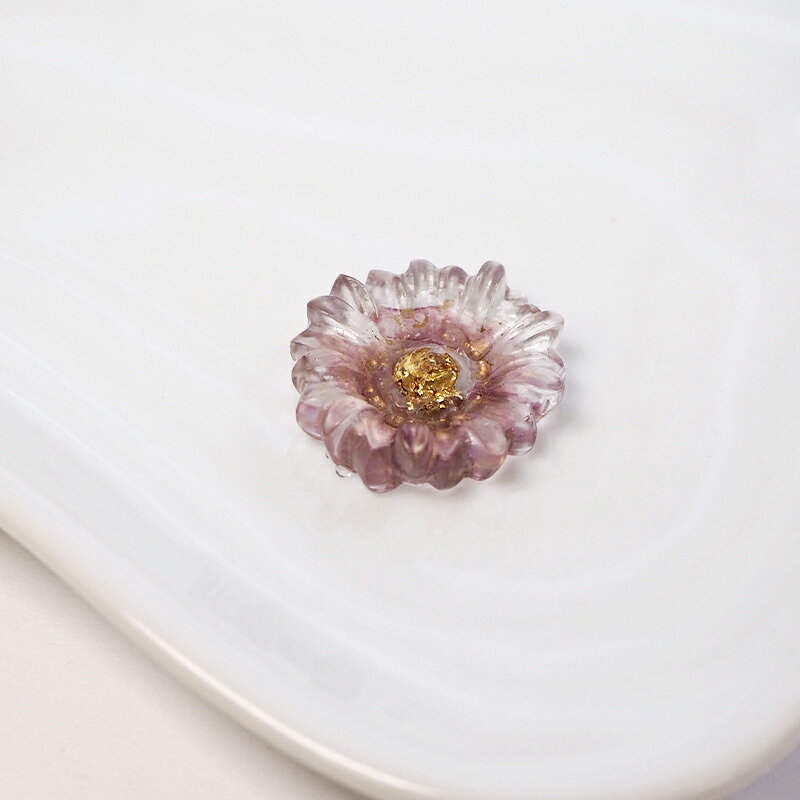 楽天市場】カボション クリア フラワー くすみカラー レジン 花 国産