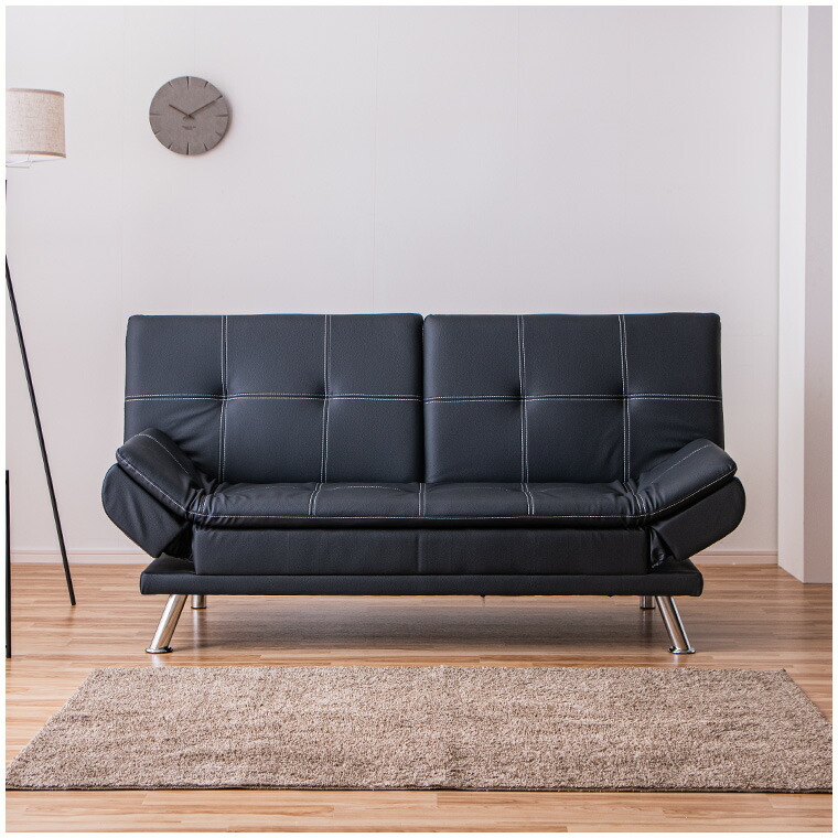 楽天市場】ソファーベッド 黒 ブラック ソファベッド ソファ