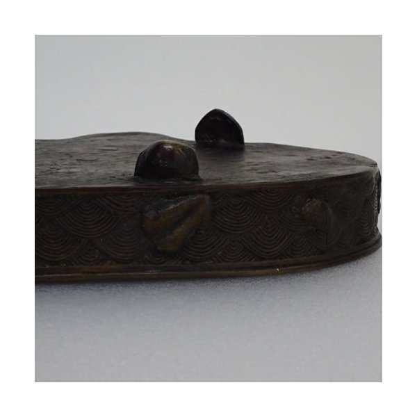 楽天市場】【中古】水盤 銅水盤 大明宜徳 中型 長辺 約37cm 変形 楕円