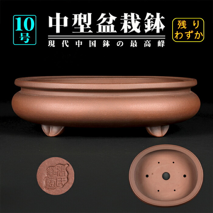 中国　花鳥漢詩彫盆栽鉢　 26cm 烏泥外縁輪花式鉢 | 盆栽、盆栽書籍、盆栽鉢の通販│近代出版