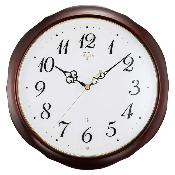 楽天市場】電波時計 壁掛け時計 セイコー SEIKO EMBLEM 電波クロック