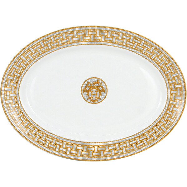 楽天市場】【新品】 エルメス 食器 オーバル プレート 42cm モザイク