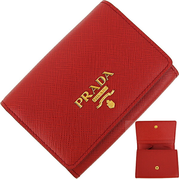 楽天市場】プラダ 財布 ミニウォレット サフィアーノ メタル レザー
