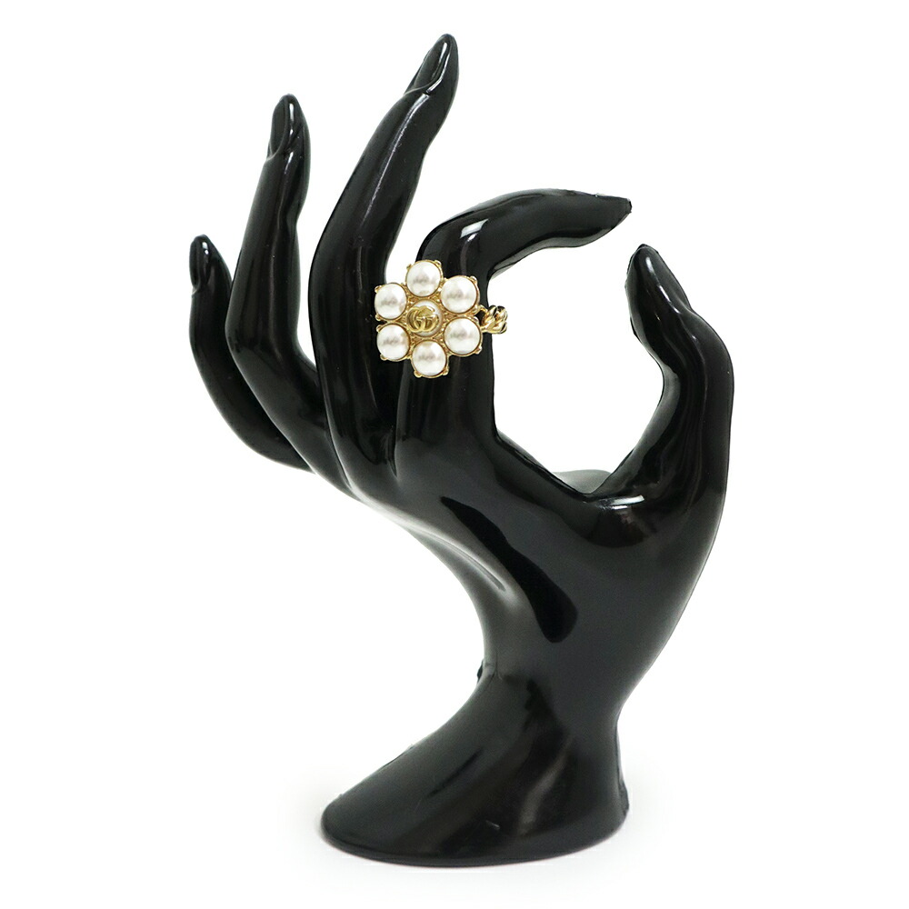 楽天市場】【新品・未使用品】グッチ GUCCI パール ダブルG フラワー