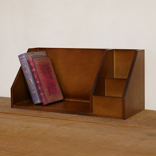 楽天市場】おしゃれ ブックスタンド＆ペン立て 本棚 卓上 ブック