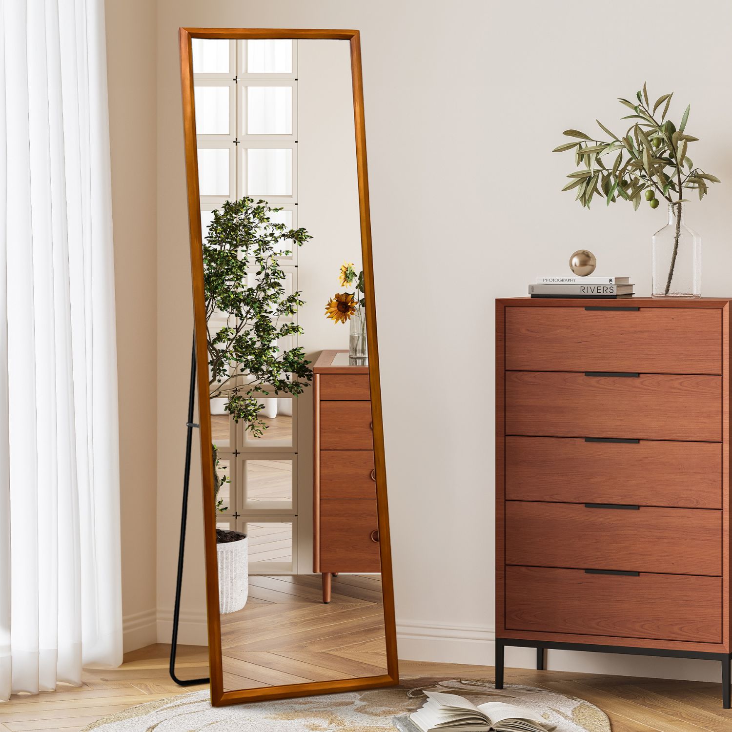 楽天市場】割れない鏡 全身鏡 30×150cm 50×160cm 姿見 壁掛け スタンド