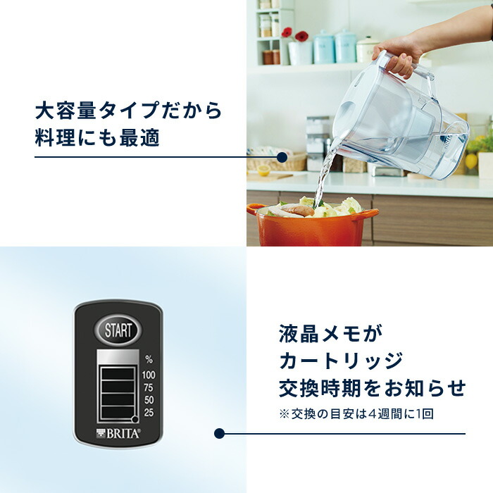 楽天市場】公式 浄水器のブリタ ポット型浄水器 アルーナXL マクストラ