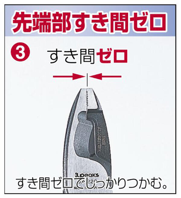 楽天市場】スリーピークス技研 電工Fペンチ 165mm 成形グリップ VVF 2