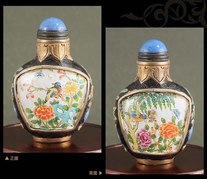 楽天市場】漆黒の中の花鳥画の世界鼻煙壺190104鼻煙壷 鼻煙壺 中国