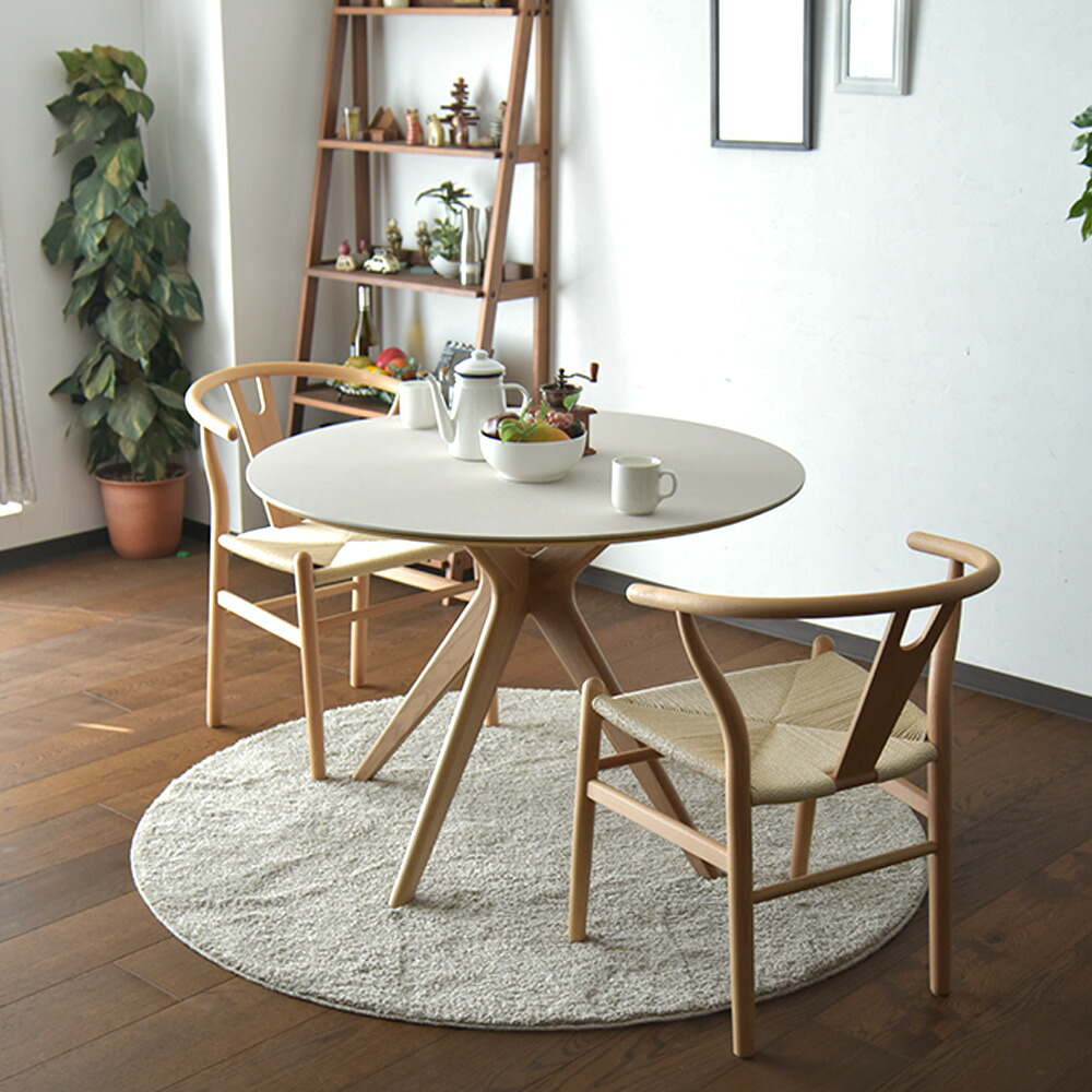 楽天市場】ダイニングテーブル 丸 100cm 円形 4人用 セラミック