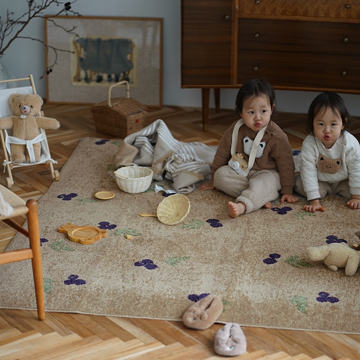 楽天市場】モチーフラグ ブルーベリー 185×240cm cucan◇[NS]MILKHOME