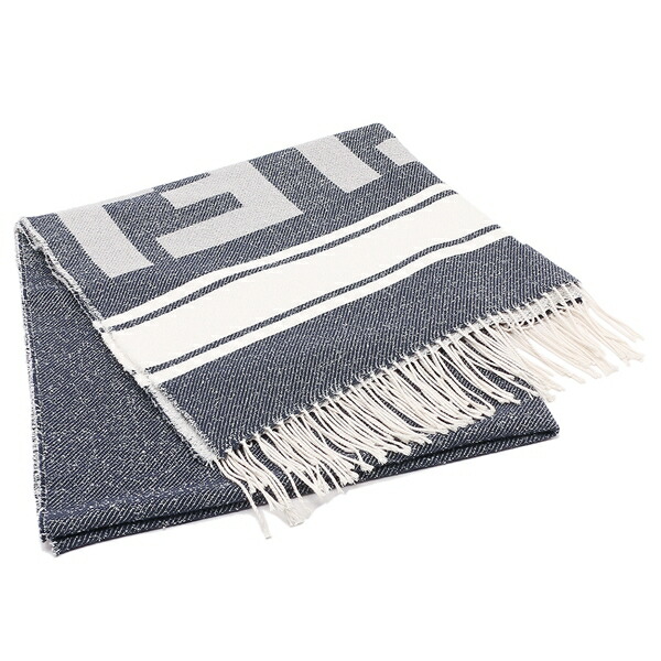 楽天市場】フェンディ タオル ビーチタオル FFロゴ ネイビー ホワイト