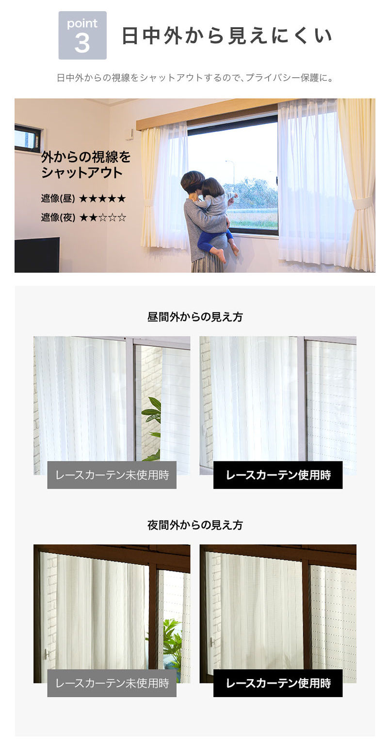 楽天市場】レースカーテン 2枚組 ミラー ミラーレース UVカット