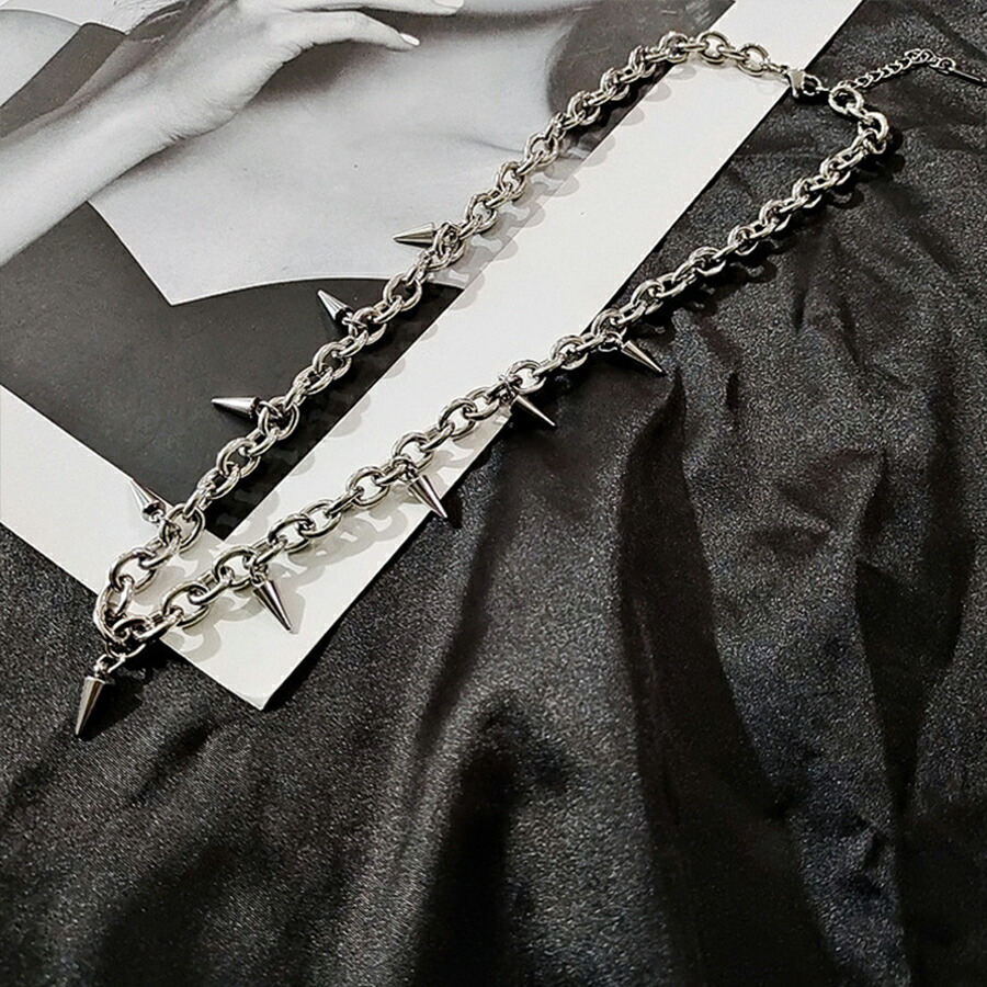 楽天市場】トゲトゲチェーンネックレス シルバー レディース メンズ