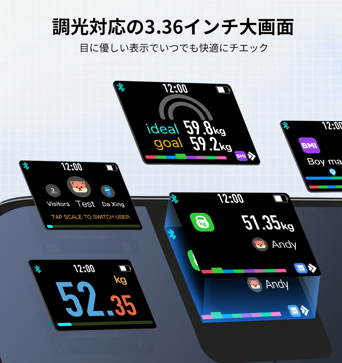 楽天市場】Rabater 体重計 スマホ連動 体組成計 Bluetooth デジタル 25