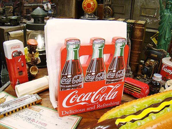 楽天市場】コカ・コーラブランド 6パックナプキンホルダー アメリカン