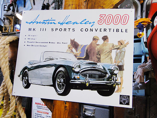 楽天市場】オースチン ヒーレー3000 マーク3 ブリキ看板 アメリカン