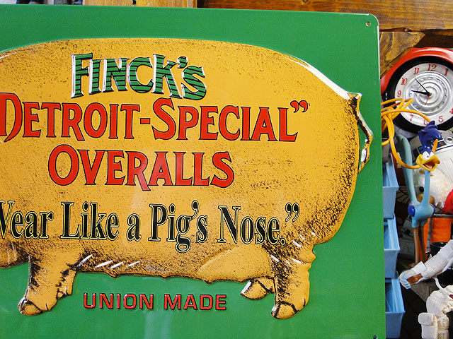 楽天市場】フィンクス オーバーオール エンボス ティンサイン 看板