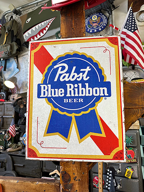 楽天市場】パブスト ブルーリボン ボトルラベル ブリキ看板 アメリカン