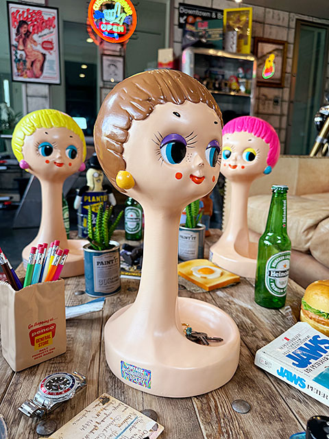 楽天市場】ヘッドマネキン ディスプレイ （ブラウン） ツイッギー