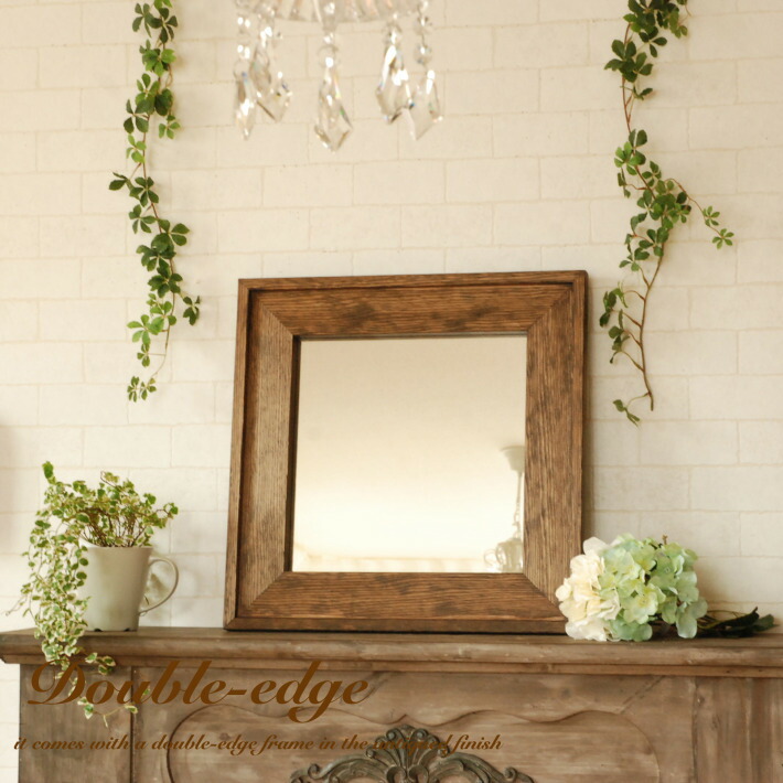 楽天市場】鏡 壁掛け ウォールミラー アンティーク Wフレーム ミラー