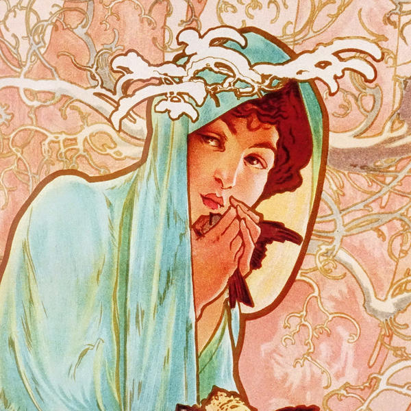 楽天市場】イタリア製 アートフレーム アルフォンス ミュシャ ムハ 冬