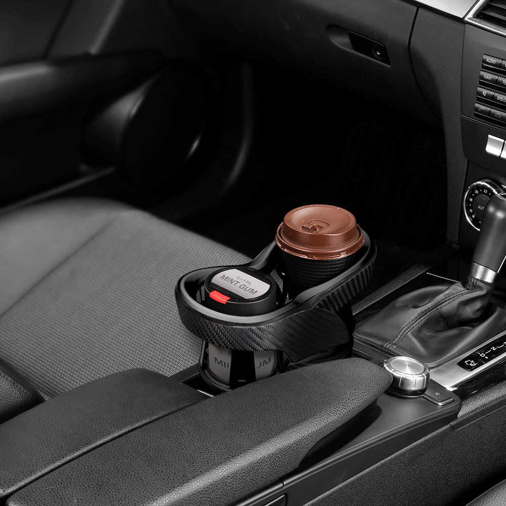 楽天市場】ツインカップホルダー DZ523 クワトロ X カーボン調 BLACK