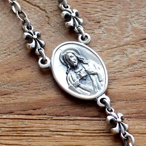 楽天市場】ロザリオ ネックレス シルバー925 クロス 十字架 マリア