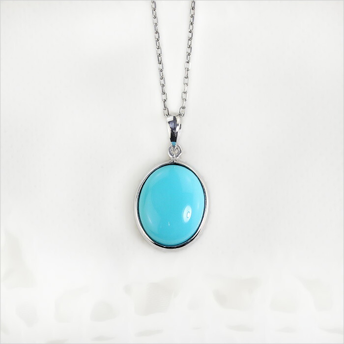 楽天市場】Ptトルコ石プラチナペンダントトップ(2.33ctUPカボション