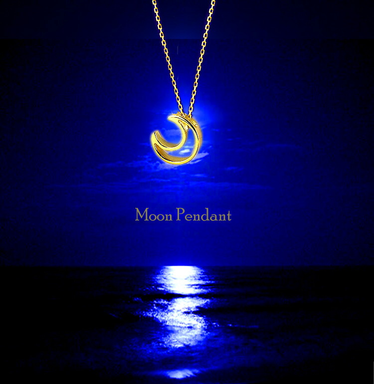 楽天市場】K18 ムーンペンダントトップ(Moonlight)(月)(18k、18金製