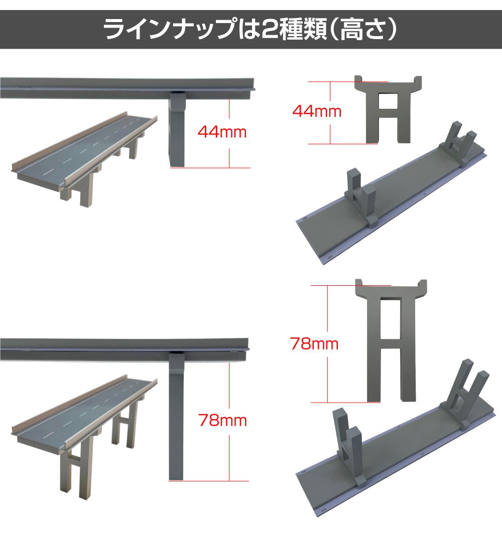 楽天市場】ジオラマ 模型用 高架橋 道路 1/150 橋桁高78mm JM-FCL06