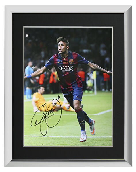 楽天市場】ネイマール Jr. 直筆サインフォト 額入り 2014-15 FC