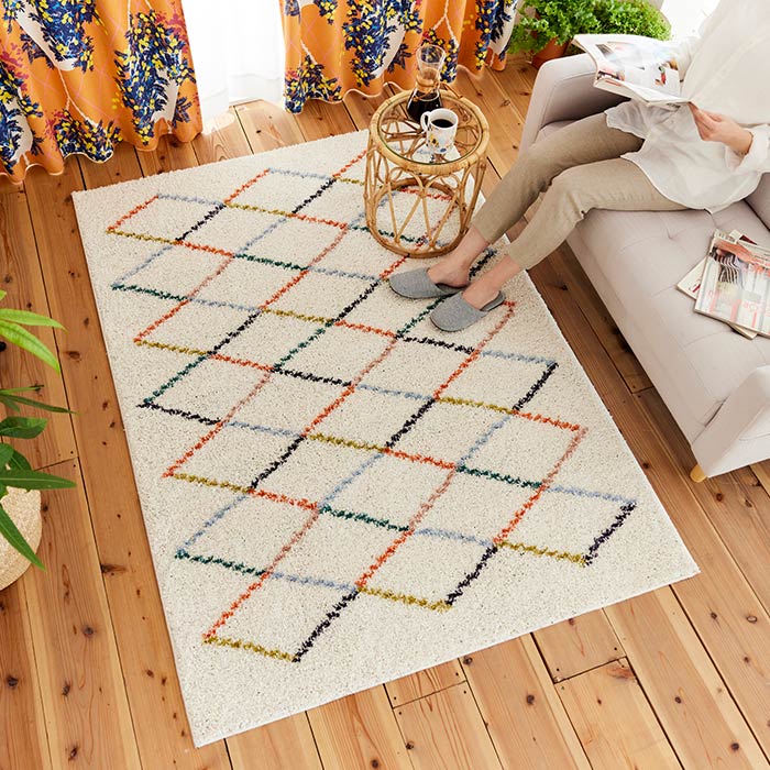 楽天市場】ラグ アーガイルラグ 130×185 cm 北欧 デザインライフ 変形