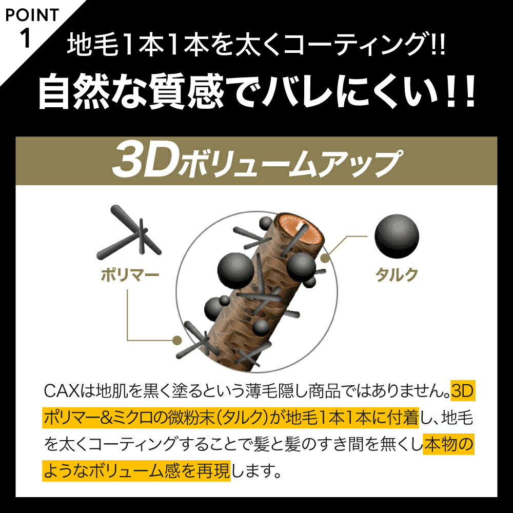 楽天市場】3本セット CAX ボリュームアップヘアスプレー 薄毛隠し 白髪