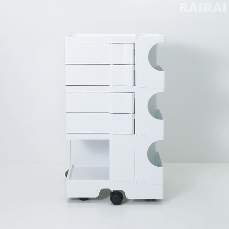 楽天市場】ボビーワゴン 3段 4トレイ ホワイト ブラック ビーライン B