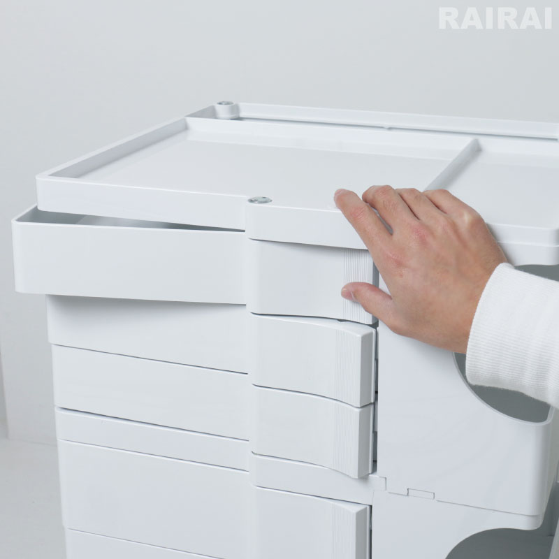 楽天市場】ボビーワゴン 3段 5トレイ ホワイト ブラック ビーライン B