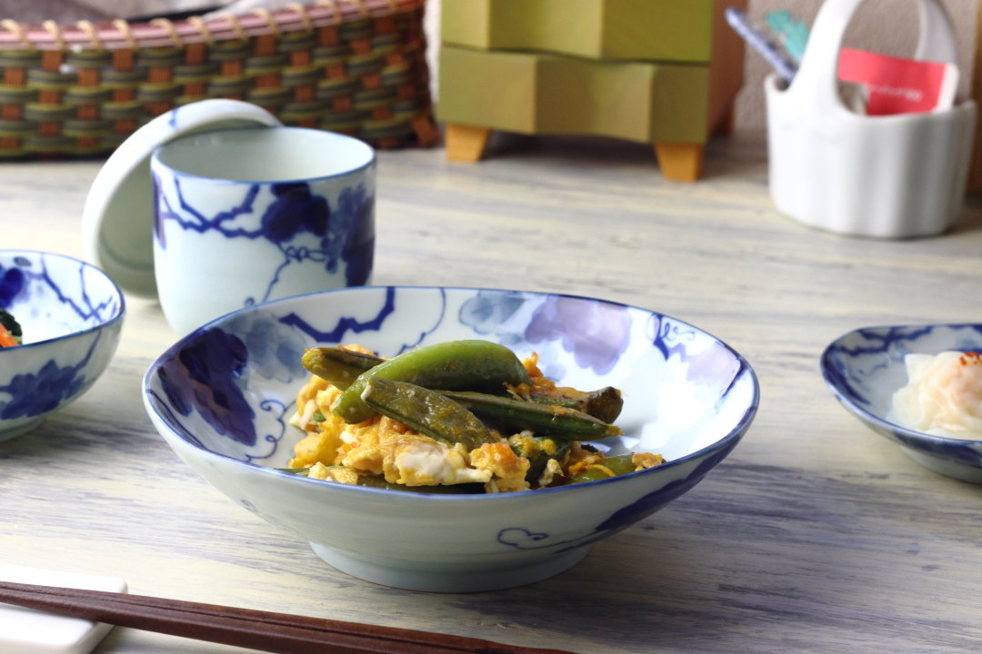 楽天市場】藍染ぶどう 5.5寸浅鉢 17cm 日本製 美濃焼 六兵55浅鉢