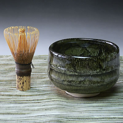 楽天市場】常滑焼抹茶茶碗（黒緑色茶光沢）【条件次第送料無料