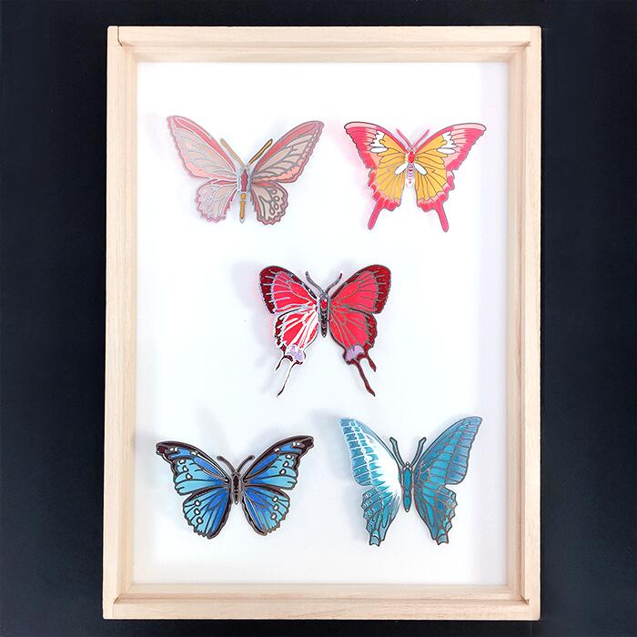 楽天市場】蝶 チョウ マグネット 【 大 】（ レッド / イエローピンク