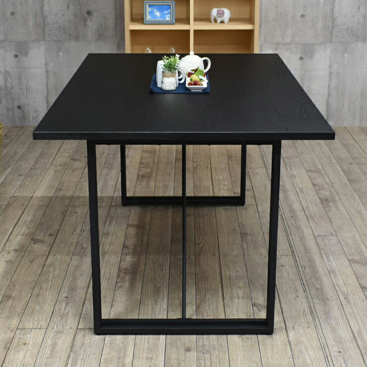 楽天市場】ダイニングテーブル 幅150cm ブラック色 黒脚 オープン塗装