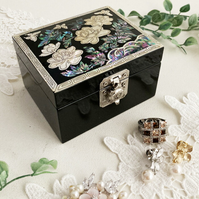 楽天市場】韓国 螺鈿（収納ボックス・ケース｜ジュエリー