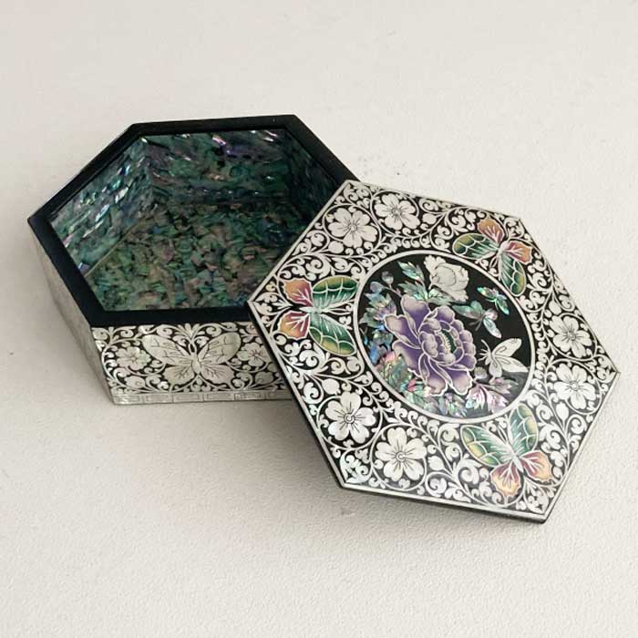 楽天市場】韓国 韓国螺鈿 螺鈿漆器 螺鈿 高級 螺鈿 細工 宝石箱 花 蝶