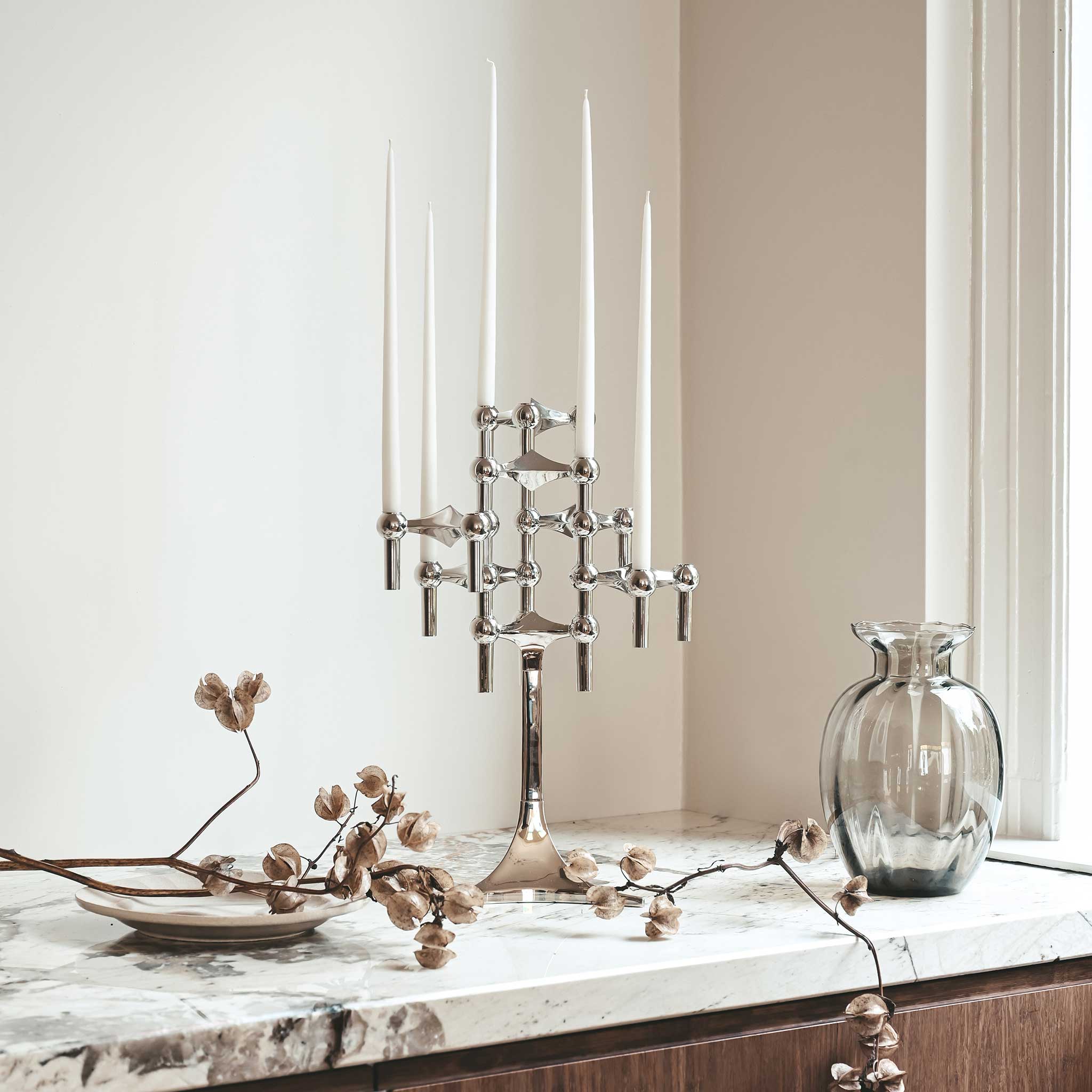 楽天市場】Stoff Nagel ストッフ ナゲル キャンドルホルダー クローム