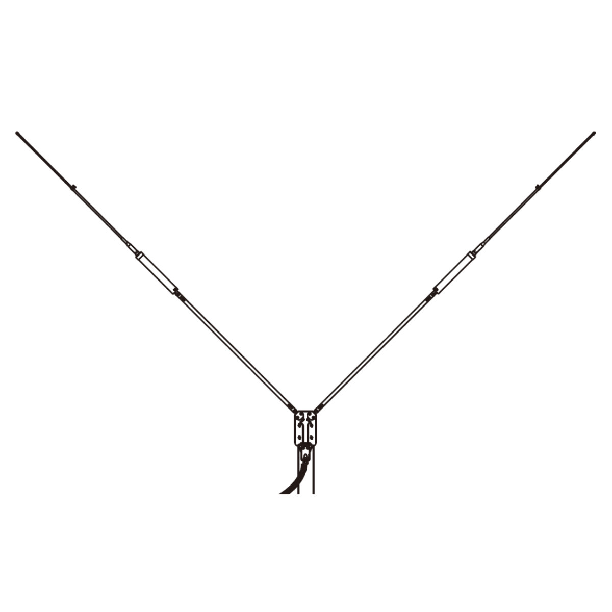 楽天市場】HFV40 ダイヤモンド 7MHz帯 V型ダイポールアンテナ : 中部特