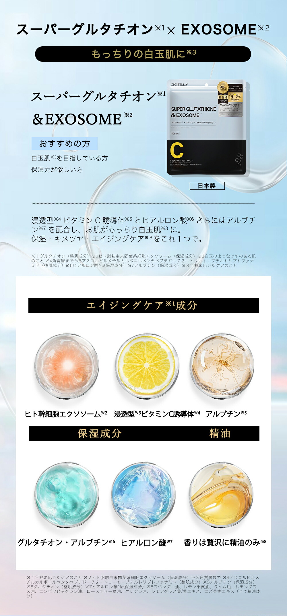 楽天市場】【高濃度成分UP】公式 cicibella シートマスク 30枚