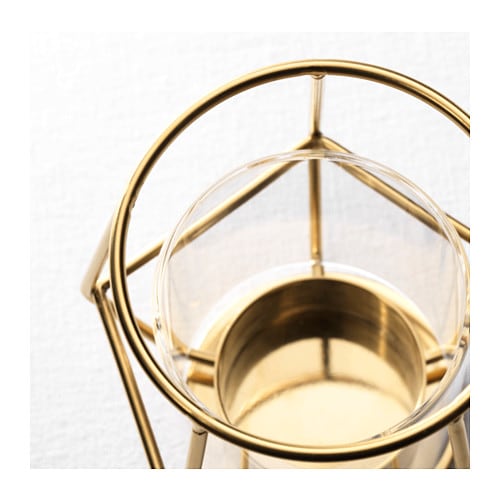 楽天市場】IKEA イケア ティーライトホルダー 10cm ゴールドカラー