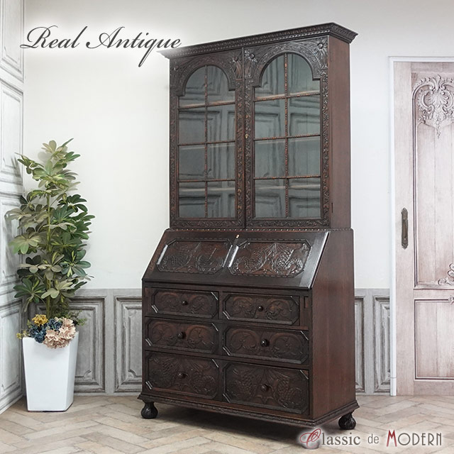 楽天市場】アンティーク ビューロー アンティーク家具 ライティング