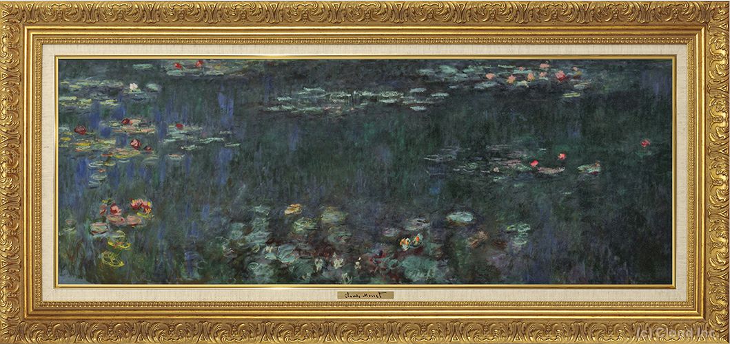楽天市場】モネ 睡蓮 緑の反映 パリ オランジュリー美術館 複製画 巧藝